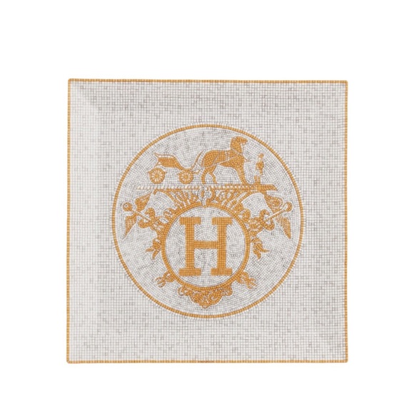 Hermes Other - 💥SOLD💥 HERMES Classic Petit Carré Mosaique 24 Square Monogram Dish / Plate
